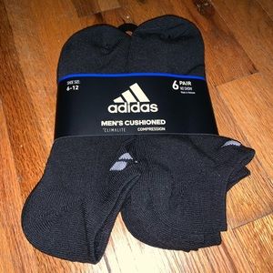 6 Pack Adidas No Show Socks Men’s 6-12